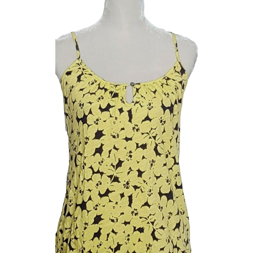 Old Navy Spaghetti Strap Blouse Tank Yellow Keyhole Size XS NWT